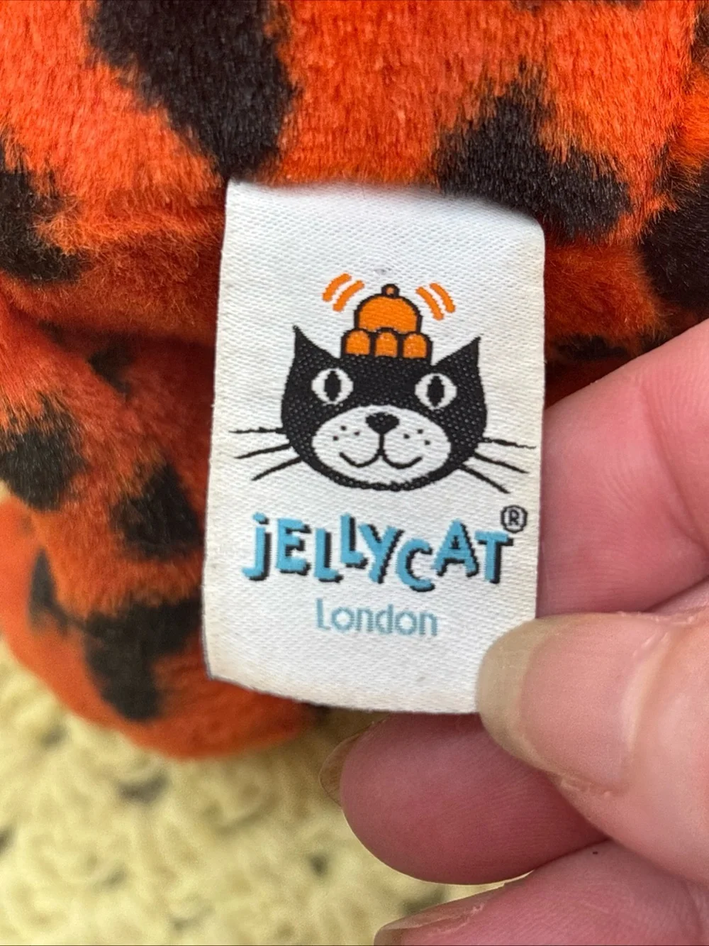 Rare HTF jellycat Syd Salamander Orange/black plush w/ tush tags